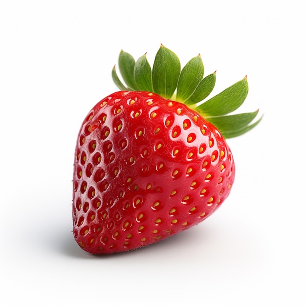 Strawberry fruit on white background