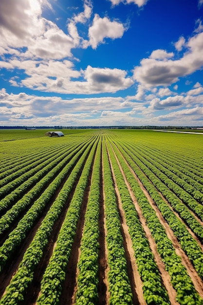 Strawberry Haven Vibrant Field of Endless Rows