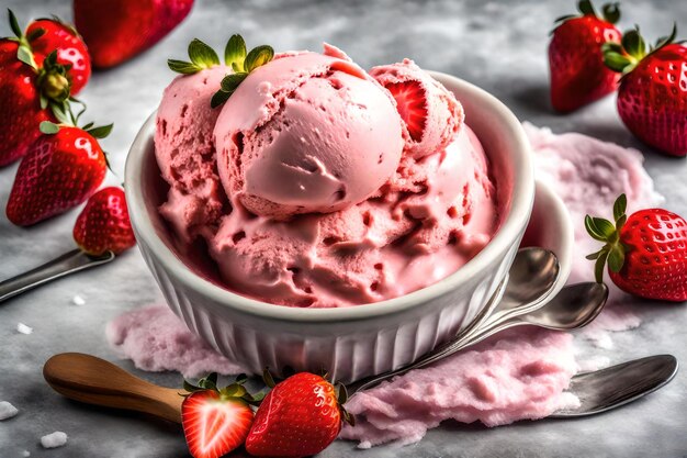 Strawberry ice cream is a classic flavor that is enjoyed by people of all ages