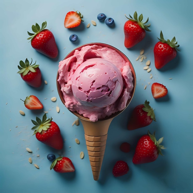 strawberry ice cream scoop