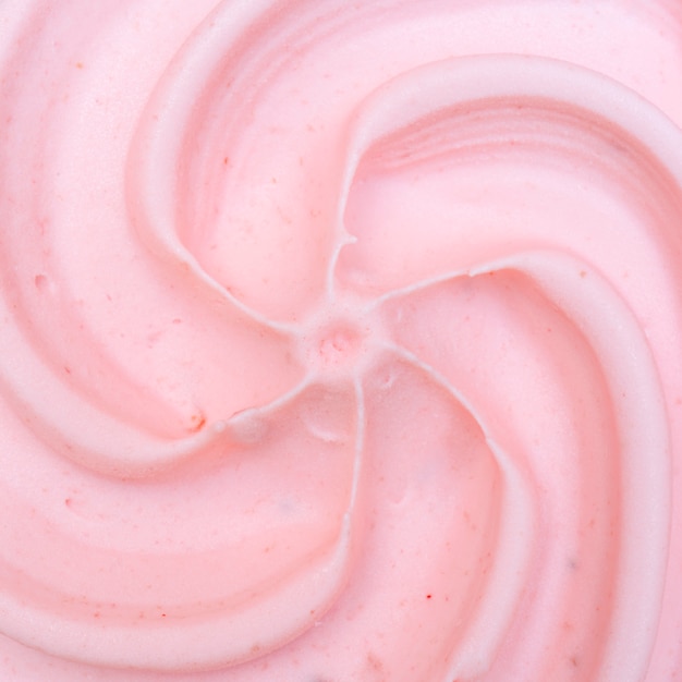 Strawberry ice cream texture.