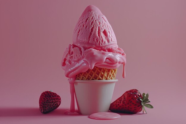 Strawberry ice cream