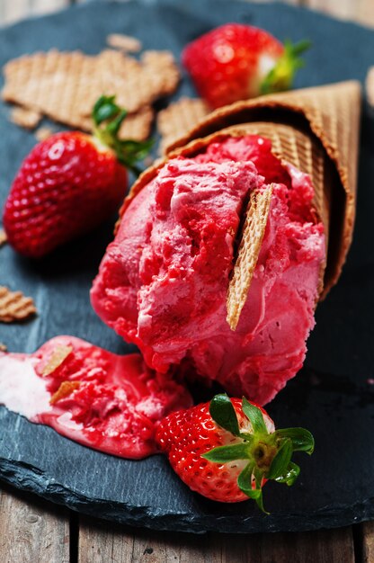 Strawberry icecream