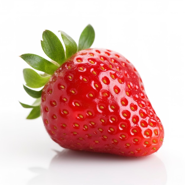 Strawberry isolated on the white background generate ai