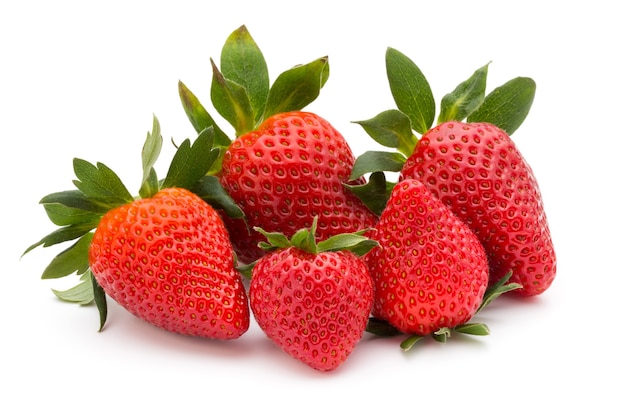 Photo strawberry isolated on white. fresh berry.