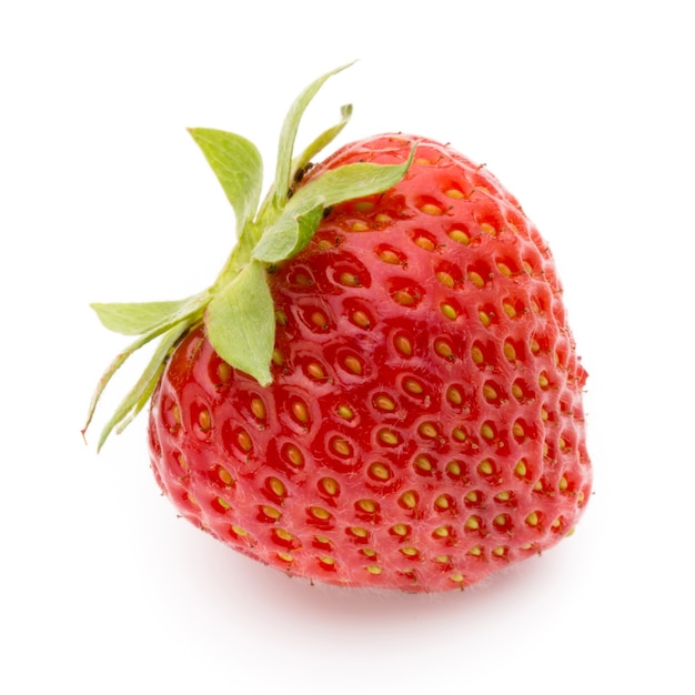 Strawberry isolated on white . Fresh berry.