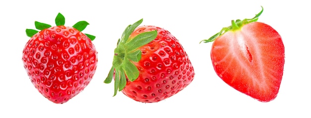 Photo strawberry isolated on white