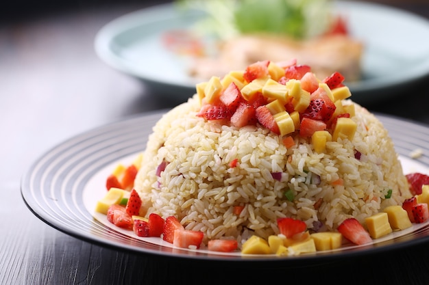 Strawberry jackfruit fried rice