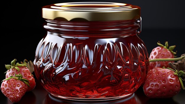 Strawberry_jam_in_a_jar_사진