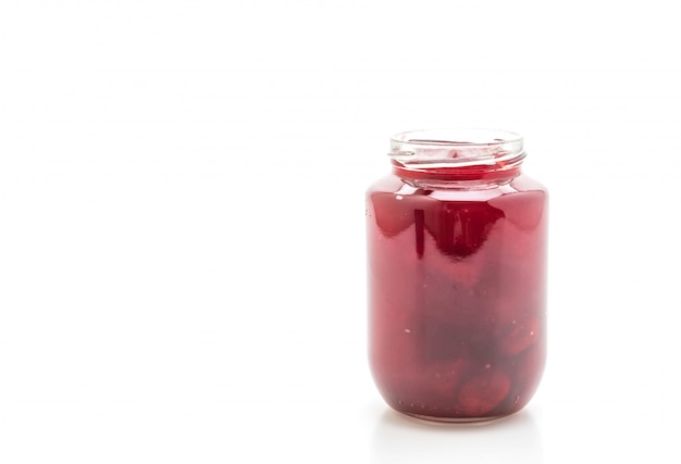 strawberry jam in jar