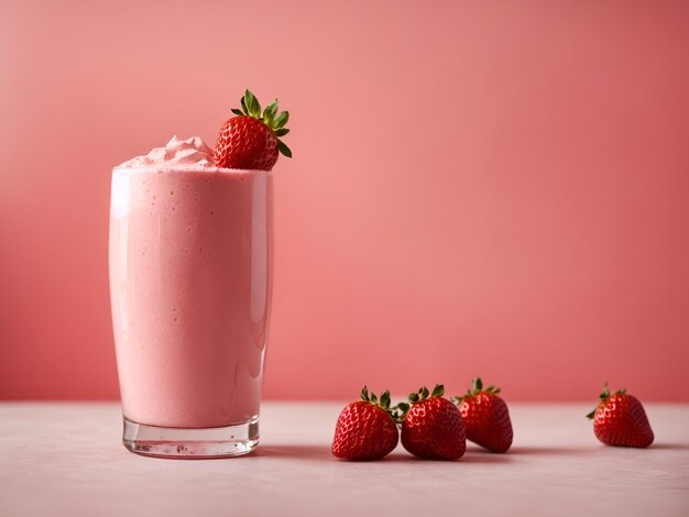 Strawberry milk shake