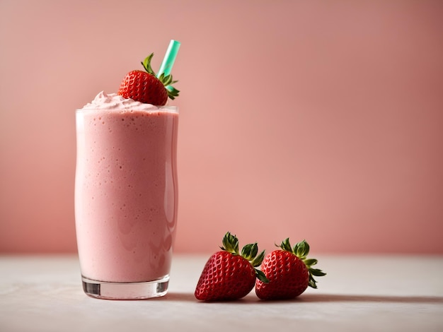 Strawberry milk shake