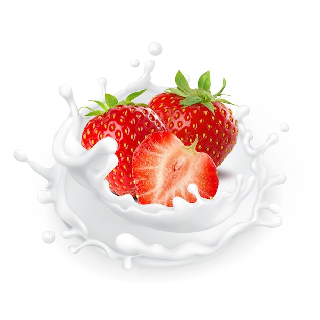 딸기 우유 스플래시