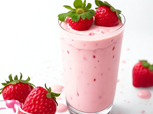 Strawberry milkshake ai generated