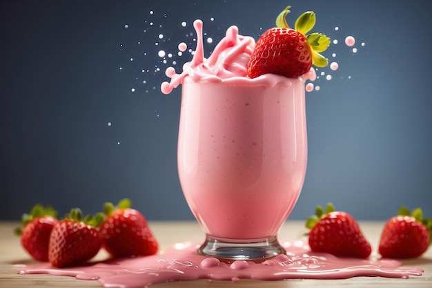 Strawberry Milkshake with Splash