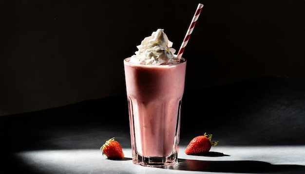 a strawberry milkshake