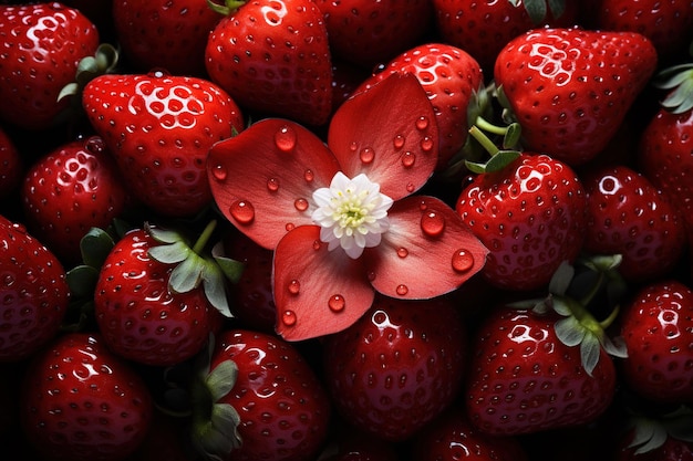 딸기 색 다양성 과 요리 예술 정원 보물 재배 와 수확