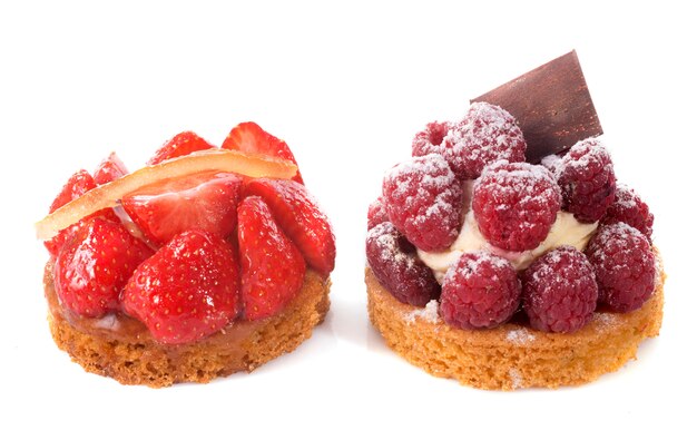 Strawberry and raspberry tarts