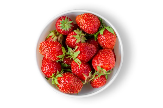 Strawberry. Ripe berries in a white plate