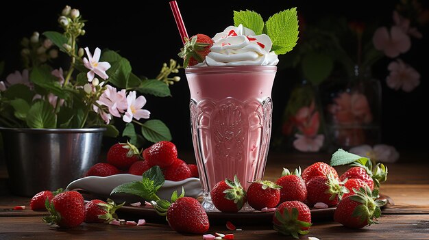 Photo strawberry shake