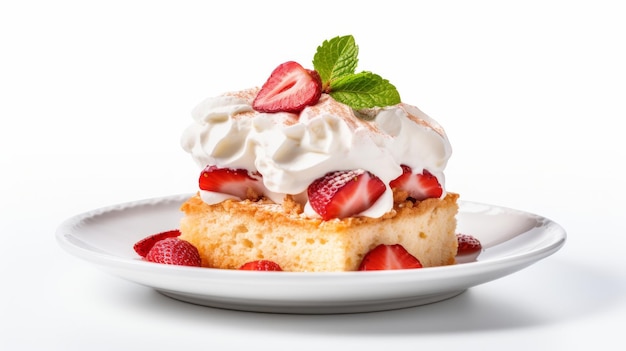 strawberry shortcake with whipped cream