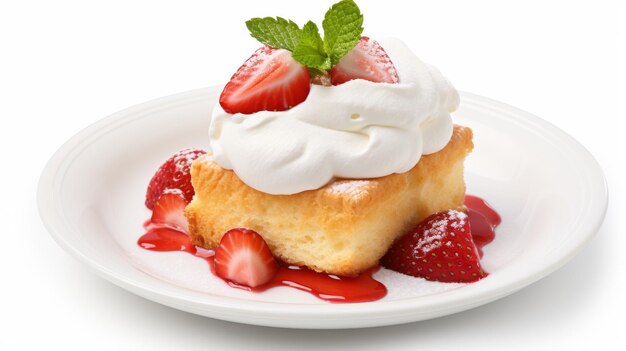 strawberry shortcake with whipped cream