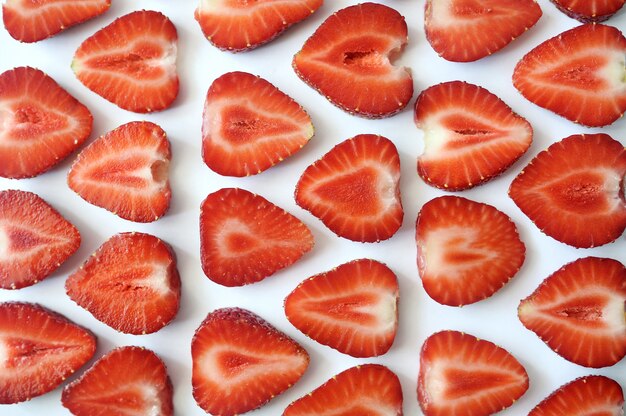 Strawberry slice red pattern background