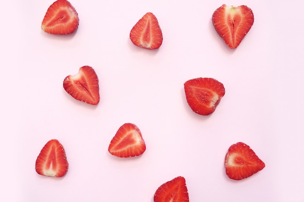 Strawberry slice red texture. 