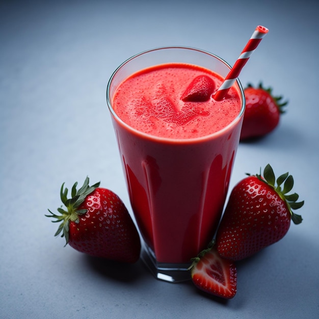 A strawberry smoothie creamy and refreshing