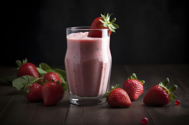 Strawberry smoothie Generate Ai