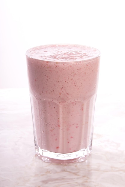 Strawberry smoothie or milkshake