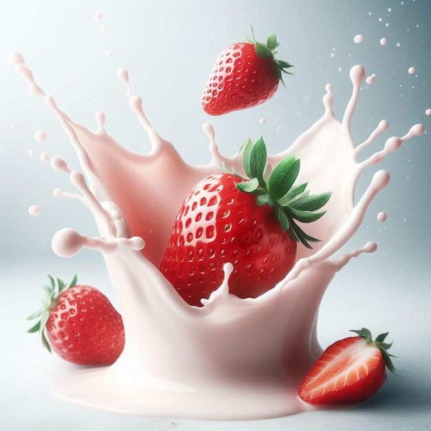 strawberry splash with milk