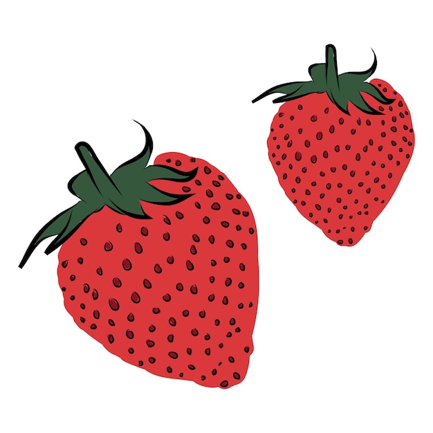 Strawberry sticker png doorzichtige achtergrond