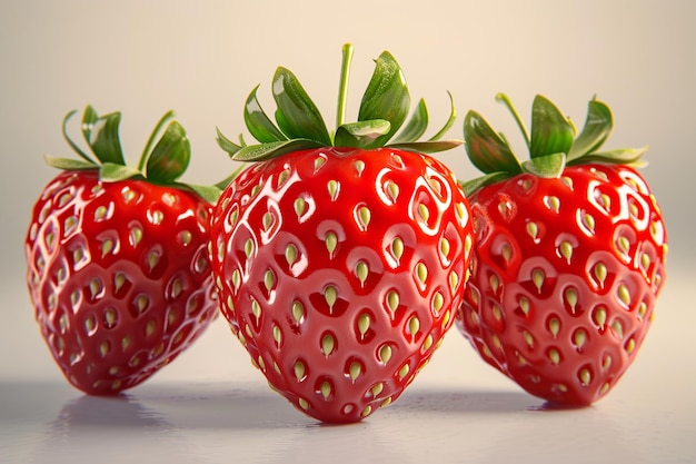 Strawberry vectorized beeld Verse fruit 3d realistische vector icoon geen tekst ar 32 iw 2 v 6 Job ID 880761c6735549878cd2fed7af1e3d4e