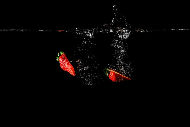 Strawberry in water