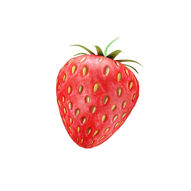 Strawberry on white background