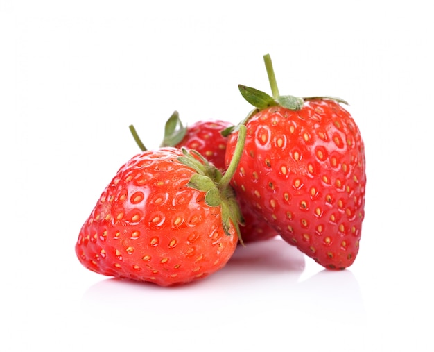 Strawberry on white background