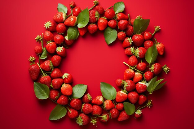 Strawberry wreath photo cottagecore simple living