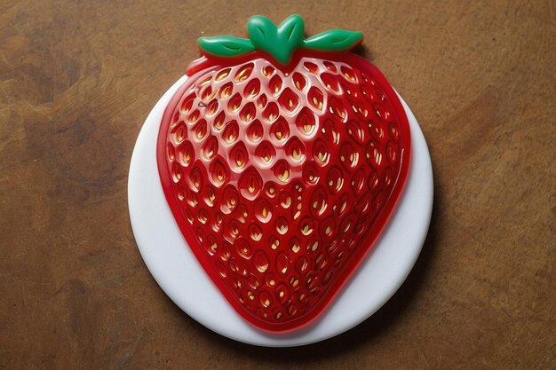 Foto una tazza da tè in silicone a forma di fragola