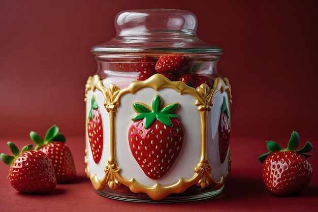 strawberrythemed cookie jar