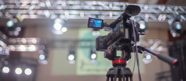 Stream at a concert in a hall without spectators