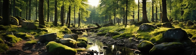 a stream in a forest