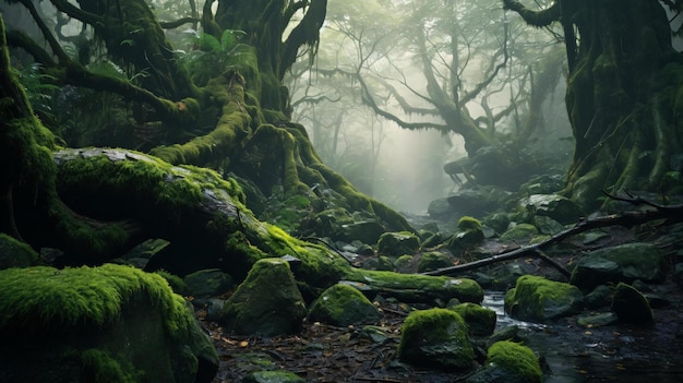 a stream in a forest