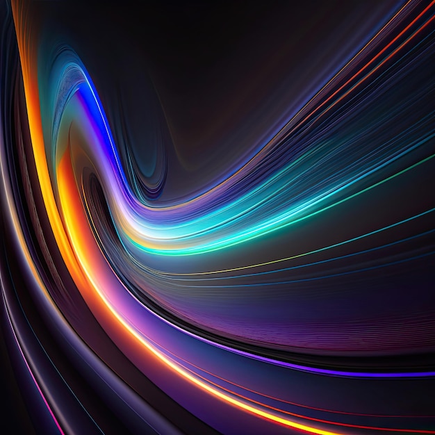 Stream of glowing lines background