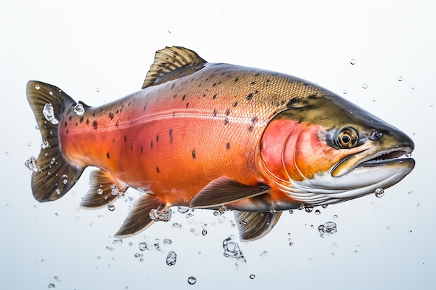 Photo streamlined grace salmon isolated on a transparent background