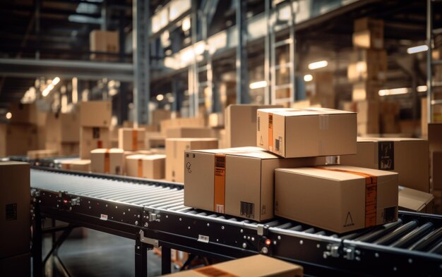 Streamlined package handling on a conveyor belt in a logistics center