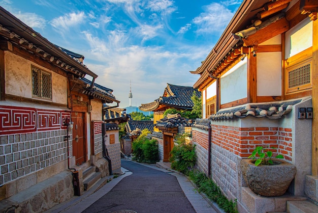 street amidst buildings against sky