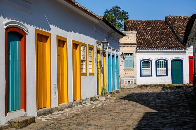 Street amidst houses