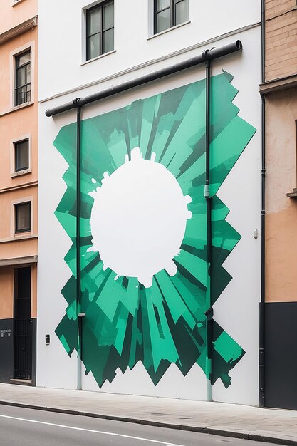 Foto street art mockup con spazio bianco vuoto per posizionare il tuo disegno