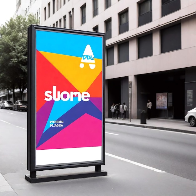 Street billboard display for mockup